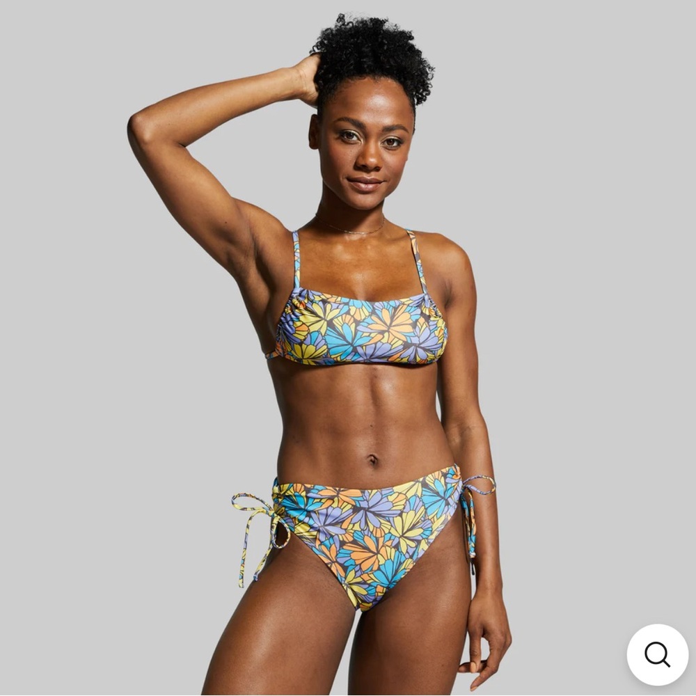 Born Primitive Vibrant Floral Bikini - Blue and Orange
